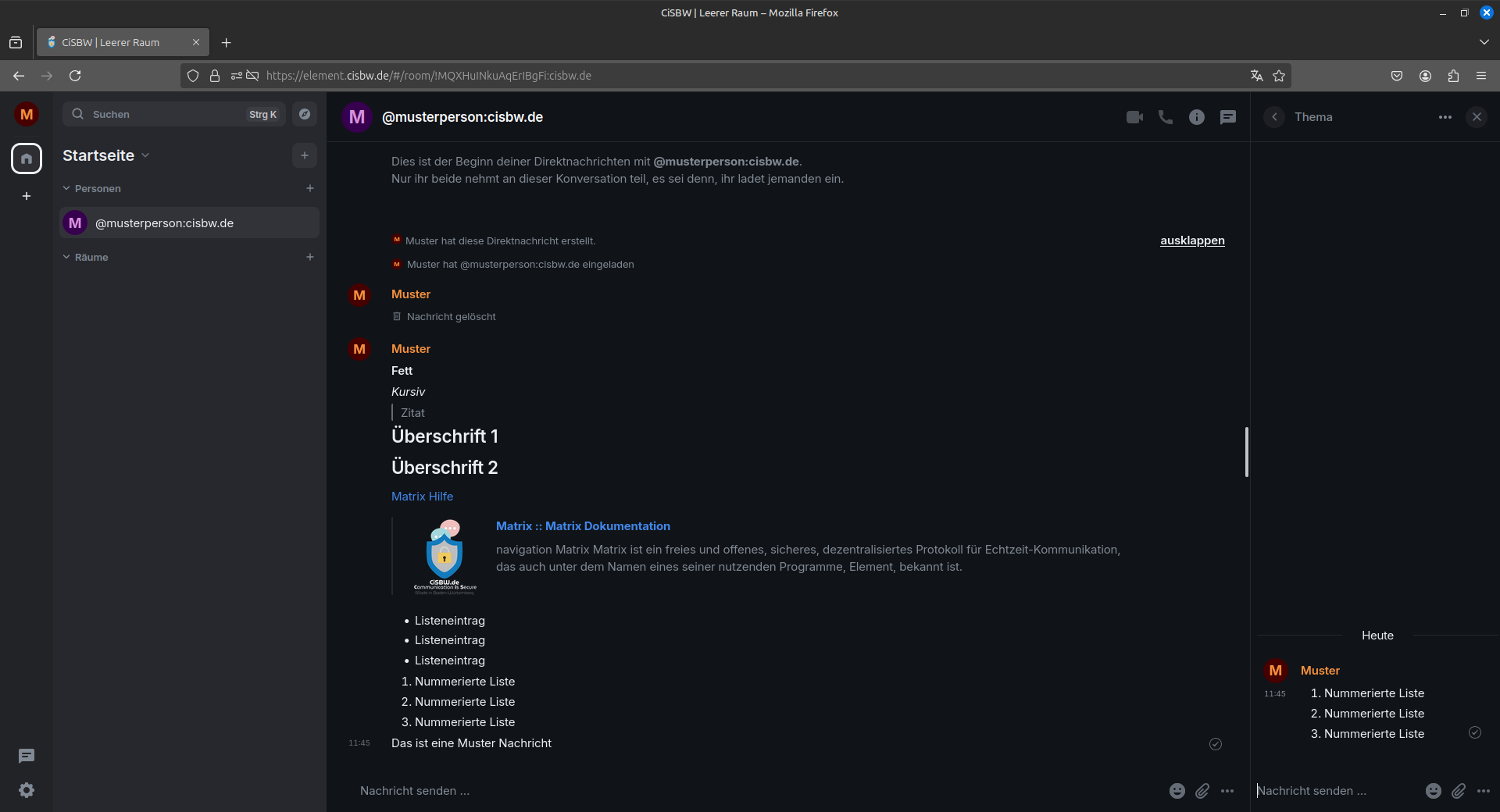 Makierung des zur neusten Nachricht-springen buttons