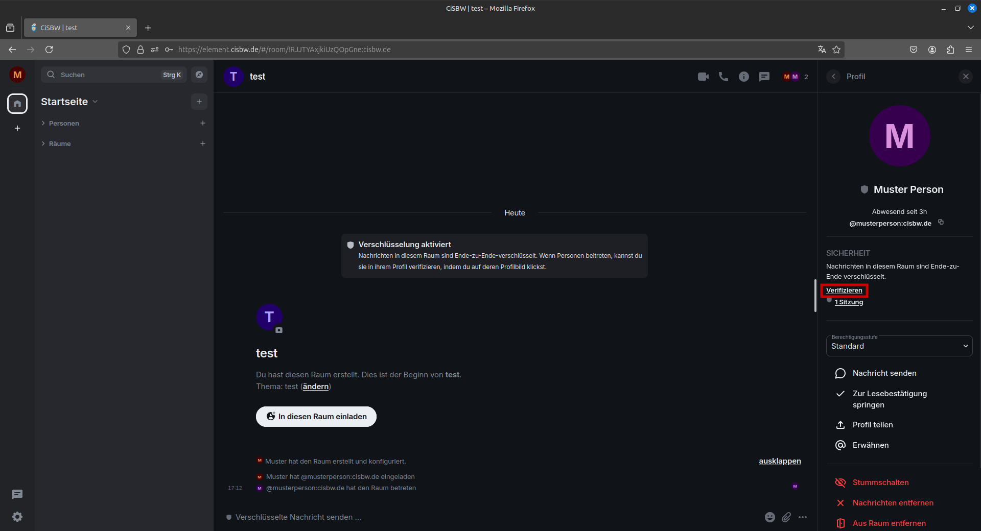 Sicherheit Verifizieren