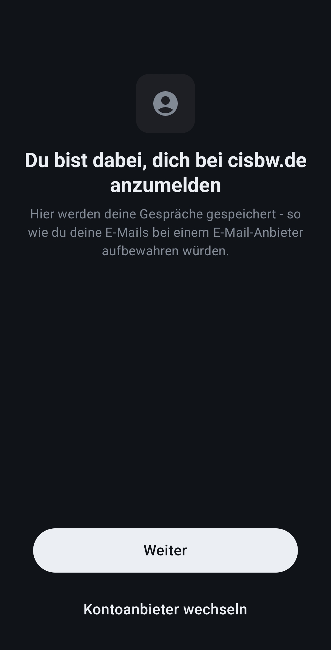 Du meldest dich bei cisbw.de an